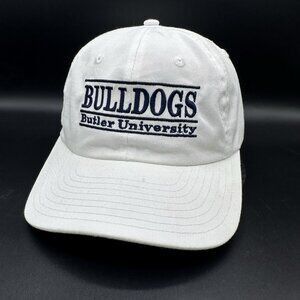 Vintage Butler University Bulldogs The Game Split Triple Bar Snapback Hat White